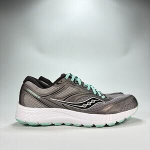 Saucony Cohesion 12 Gray Green Running Shoes Sneakers S10471-1 Women’s Size 9